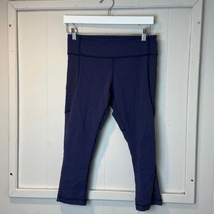 Lululemon purple mesh capri leggings